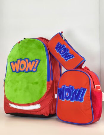 حقيبه مدرسيه ماركه  three m مقاس17 احمر