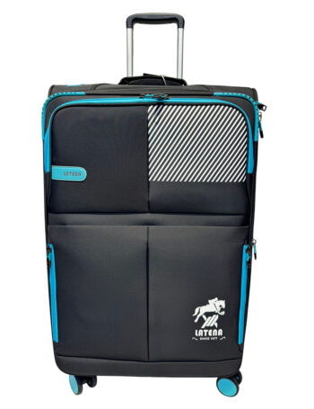 حقيبة سفر قماش ماركة LATENA اسود في تركواز