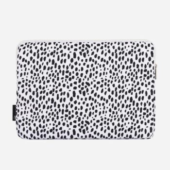 جراب لاب توب   ابيض منقط اسود