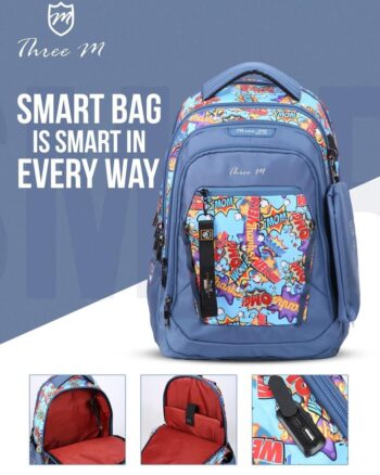 حقيبة ظهر three m مقاس 20 ازرق فاتح