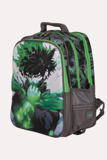 حقيبة مدرسيه ماركةbz مقاس 18.5 رمادي* اخضر