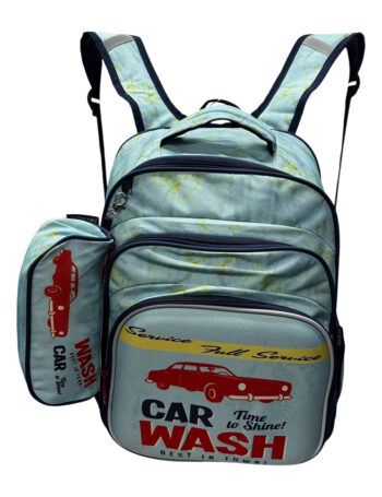 حقيبه مدرسيه ماركه fantastic مقاس 16 لبني * كحلي