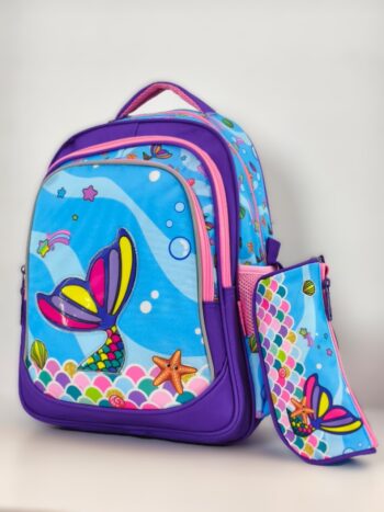 حقيبه مدرسيه ماركه fantastic مقاس 16موف * لبني