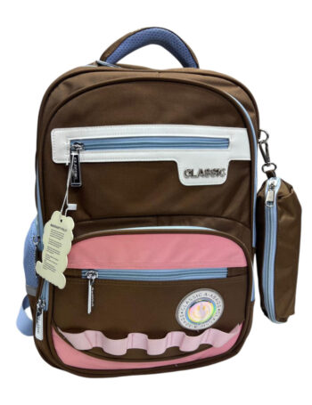 حقيبة  ظهر ماركة CLASSICمقاس 16 بني