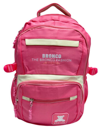 حقيبه ظهر ماركه BBRONCO مقاس 17 بينك