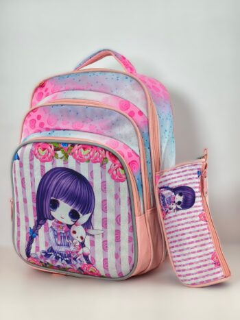 حقيبة مدرسيه  ماركه FANTASTIC مقاس 16 سيمون * ابيض