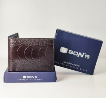 محفظة رجالية (G.SON'S) باللون البني الشوكولاتة (Dark Brown)