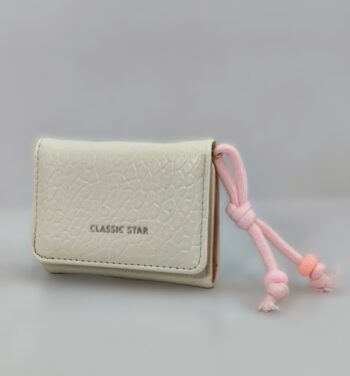 محفظة نسائية Classic Star الأبيض الكريمي