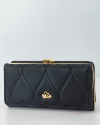 محفظة نسائية الأسود الفخم