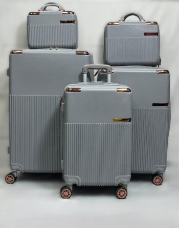 طقم سفر ميلانو (5 قطع) الرمادي