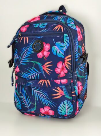 حقيبه ظهر الوردية وأوراق النخيل (استوائي)